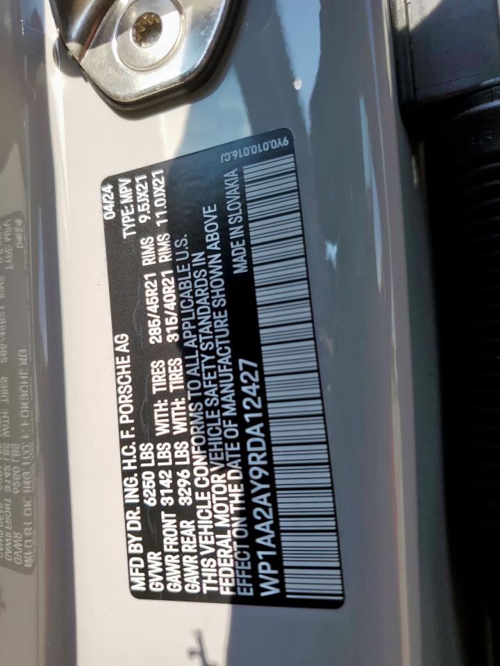 2024 Porsche Cayenne VIN: WP1AA2AY9RDA12427 Lot: 69446155