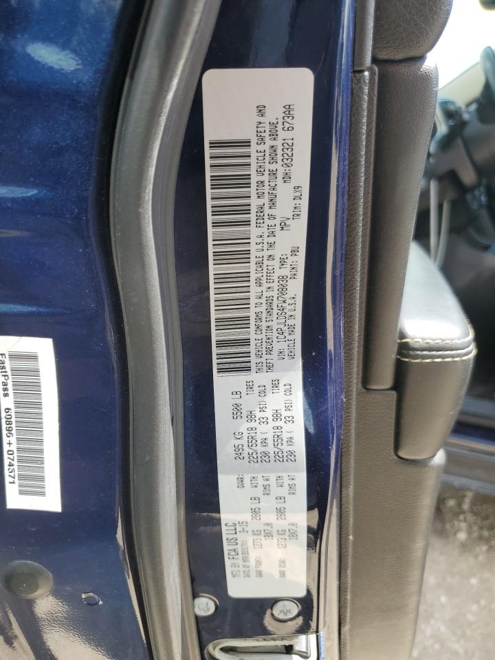 2015 Jeep Cherokee Limited VIN: 1C4PJLDS4FW708038 Lot: 69521435