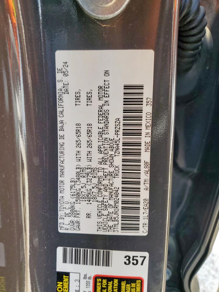 2024 Toyota Tacoma Double Cab VIN: 3TMLB5JN1RM024042 Lot: 70640855