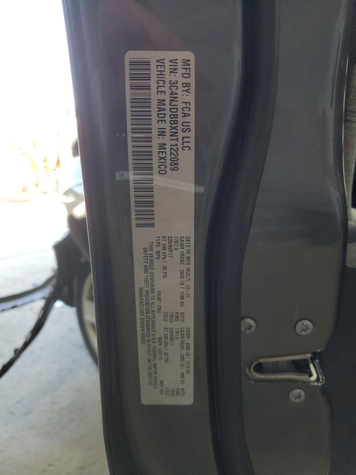 2022 Jeep Compass Latitude VIN: 3C4NJDBBXNT122089 Lot: 68517525