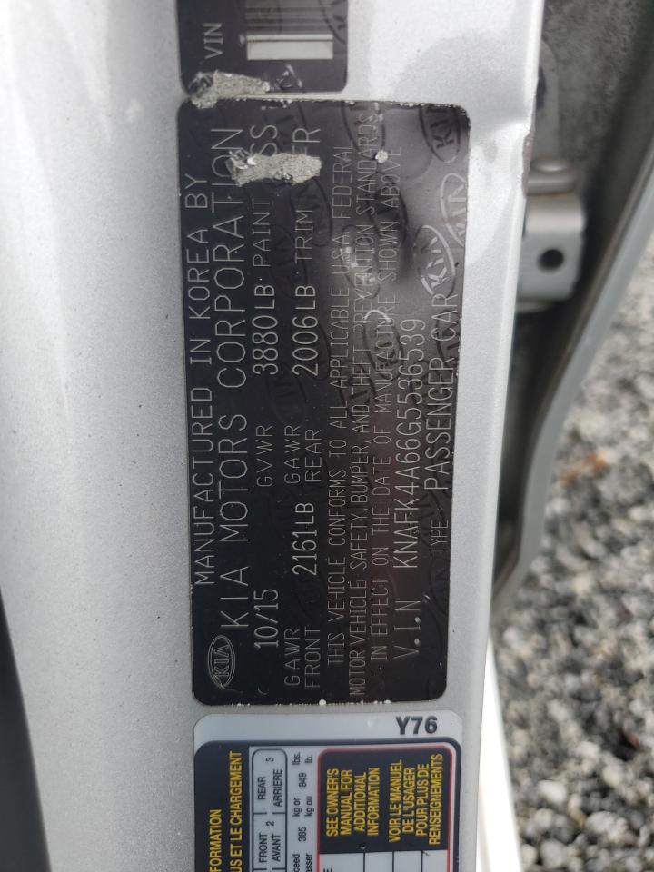 2016 Kia Forte Lx VIN: KNAFK4A66G5536539 Lot: 62887945