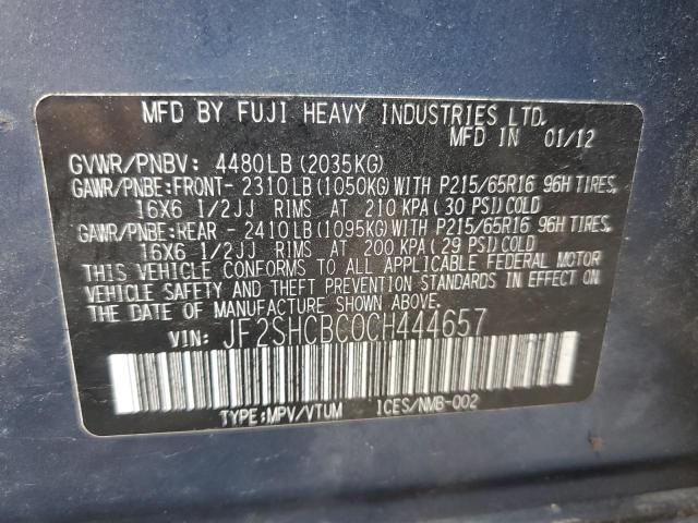2012 SUBARU FORESTER 2.5X  