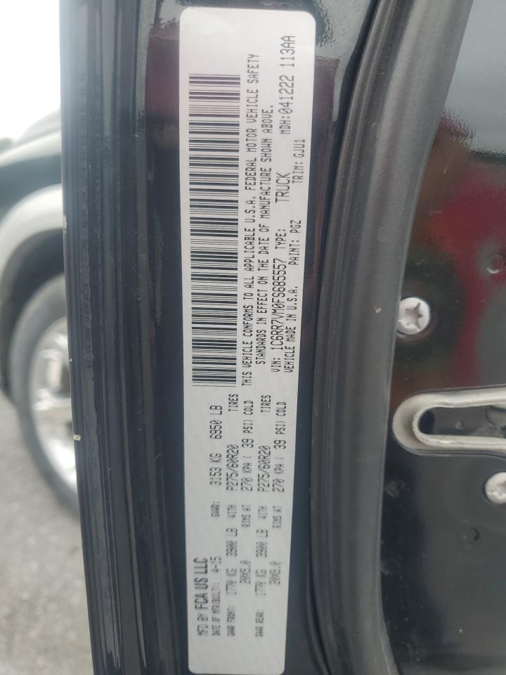 2015 Ram 1500 Laramie VIN: 1C6RR7VM0FS685557 Lot: 69383055