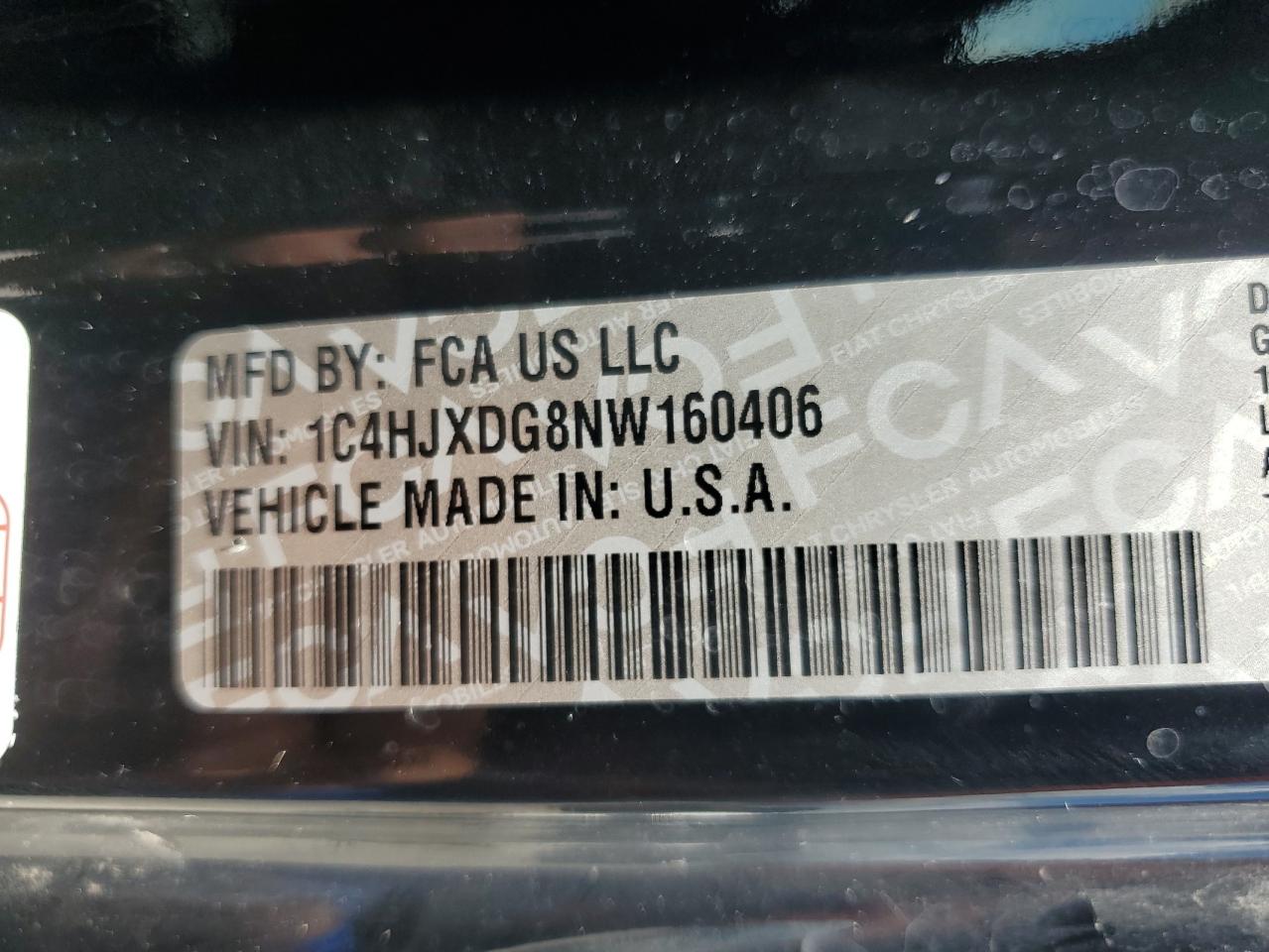 2022 Jeep Wrangler Unlimited Sport VIN: 1C4HJXDG8NW160406 Lot: 85278435