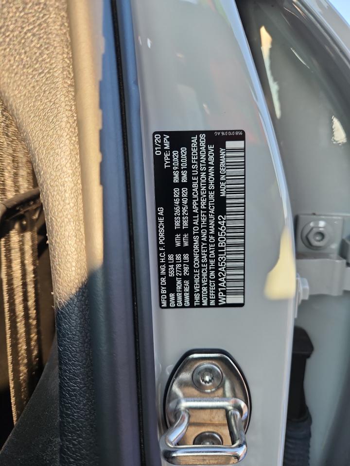 2020 Porsche Macan VIN: WP1AA2A53LLB05642 Lot: 69314625