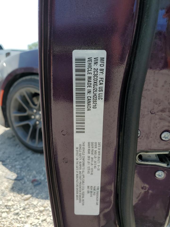 2020 Dodge Charger Scat Pack VIN: 2C3CDXGJ2LH228210 Lot: 68993565