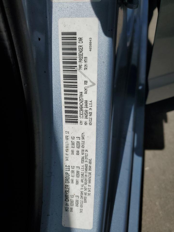 2012 Chrysler 200 Lx VIN: 1C3CCBAB4CN257044 Lot: 70440775