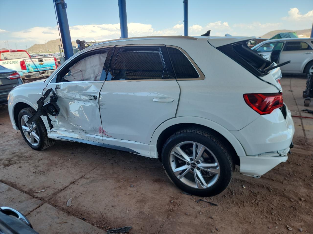 2022 Audi Q3 Premium Plus S Line 45 white null gas WA1EECF36N1138521 photo #3