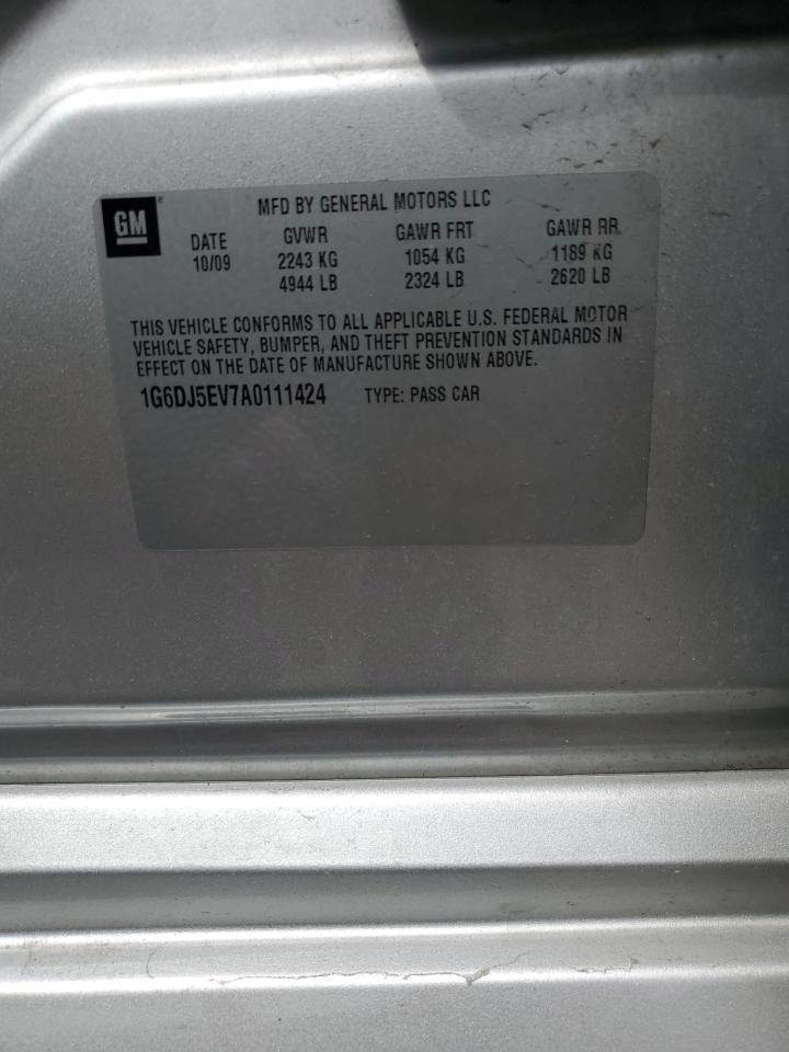 2010 Cadillac Cts Performance Collection VIN: 1G6DJ5EV7A0111424 Lot: 70703005