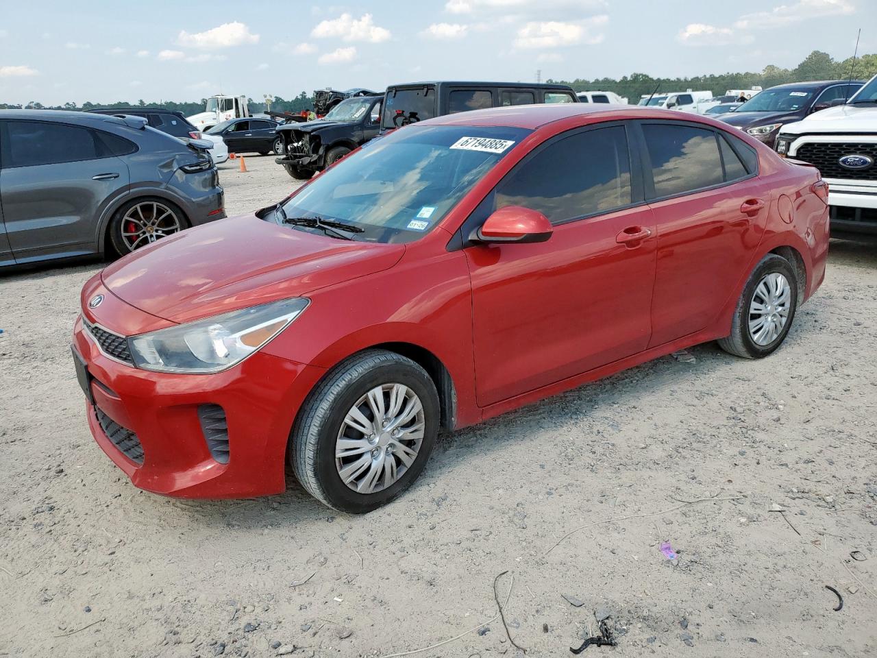 2019 Kia Rio S red null gas 3KPA24AB4KE166912 photo #1