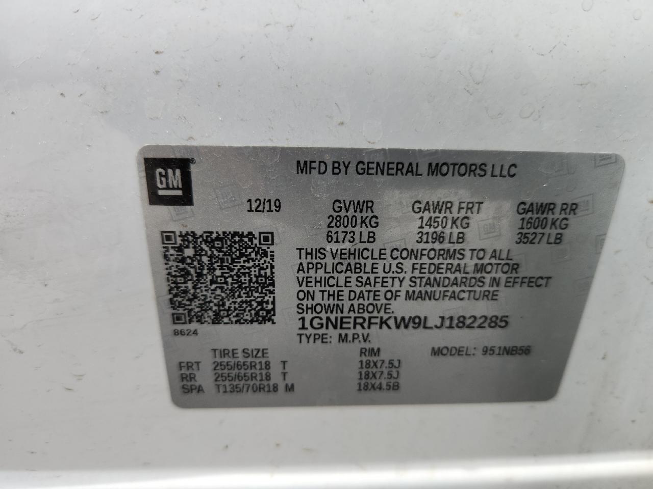 2020 Chevrolet Traverse Ls VIN: 1GNERFKW9LJ182285 Lot: 70733275