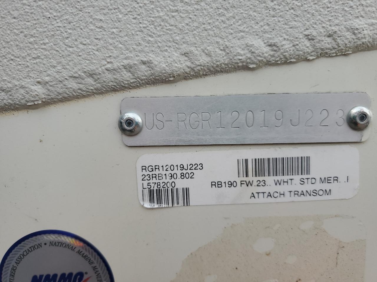 2023 Landau Boat Co Boat VIN: RGR12019J223 Lot: 65939895