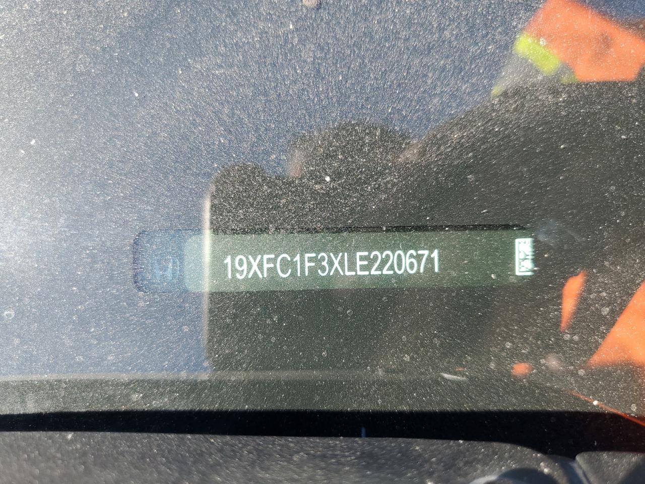 2020 Honda Civic Ex VIN: 19XFC1F3XLE220671 Lot: 68129735
