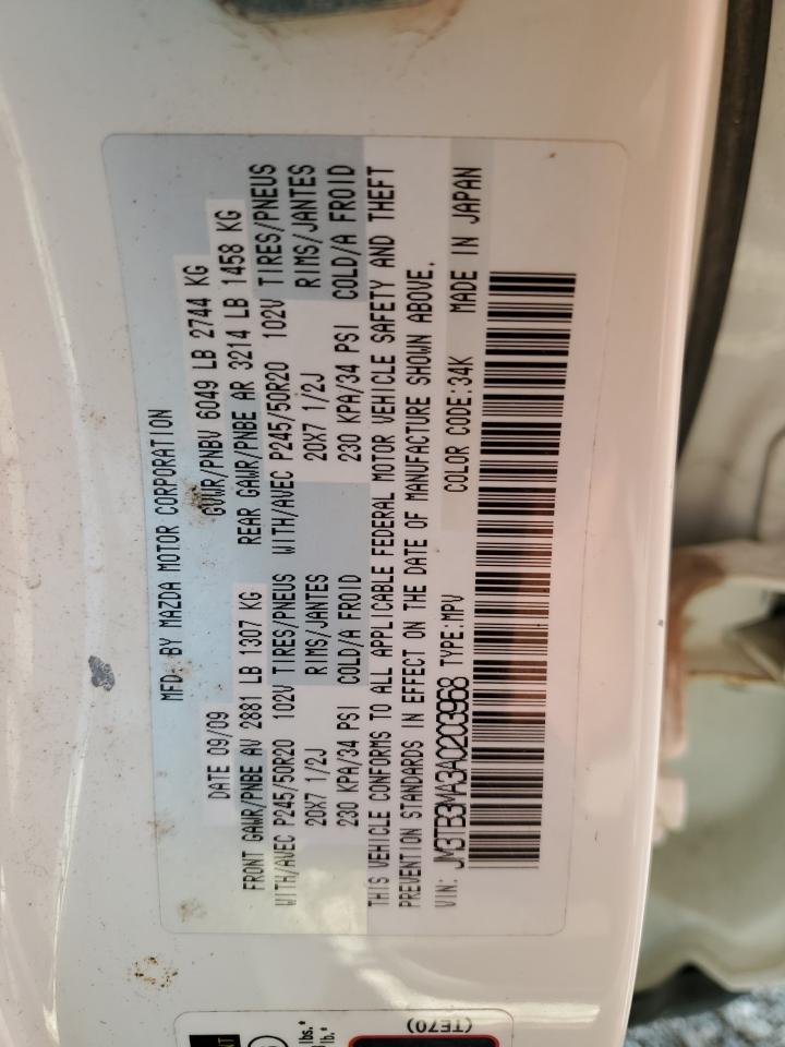 2010 Mazda Cx-9 VIN: JM3TB3MA3A0203968 Lot: 67696345