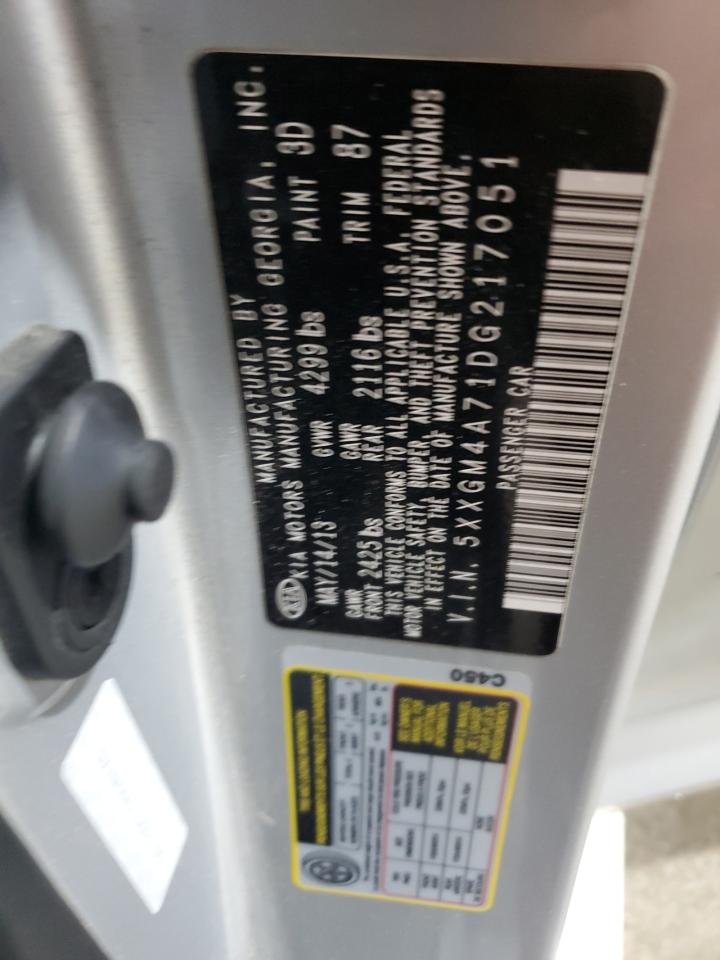 2013 Kia Optima Lx VIN: 5XXGM4A71DG217051 Lot: 68747095