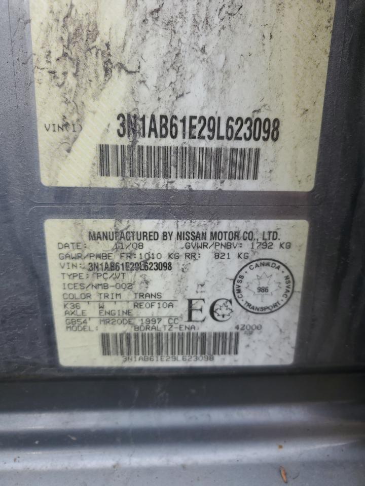 2009 Nissan Sentra 2.0 VIN: 3N1AB61E29L623098 Lot: 68365265