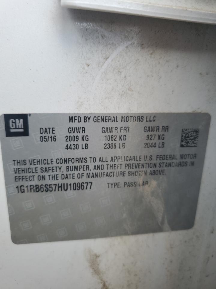 2017 Chevrolet Volt Premier VIN: 1G1RB6S57HU109677 Lot: 67993075