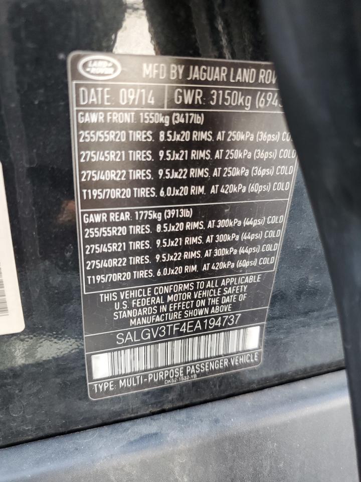 SALGV3TF4EA194737 2014 Land Rover Range Rover Autobiography