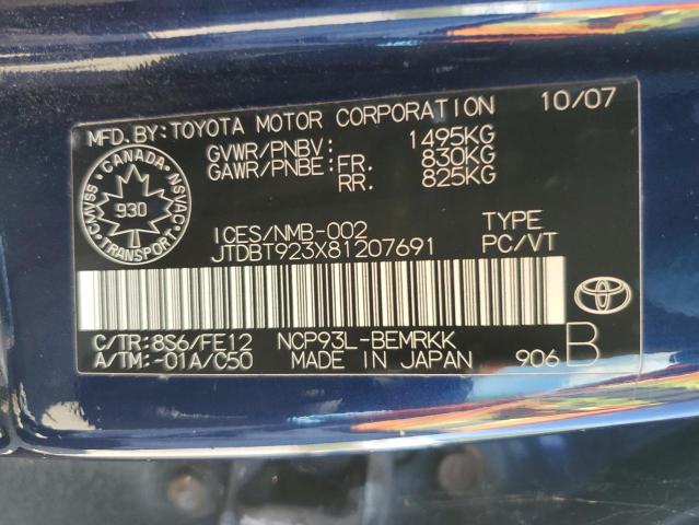 2008 TOYOTA YARIS   