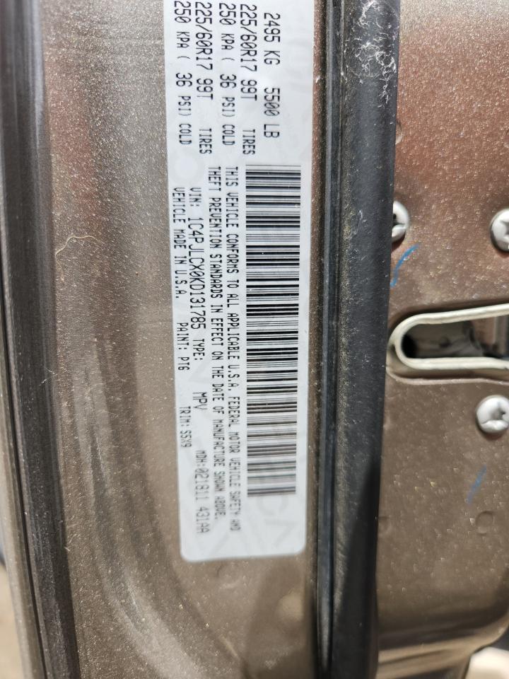 2019 Jeep Cherokee Latitude VIN: 1C4PJLCX0KD131785 Lot: 67344605