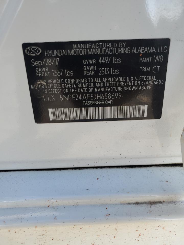 2018 Hyundai Sonata Se VIN: 5NPE24AF5JH658699 Lot: 70456815