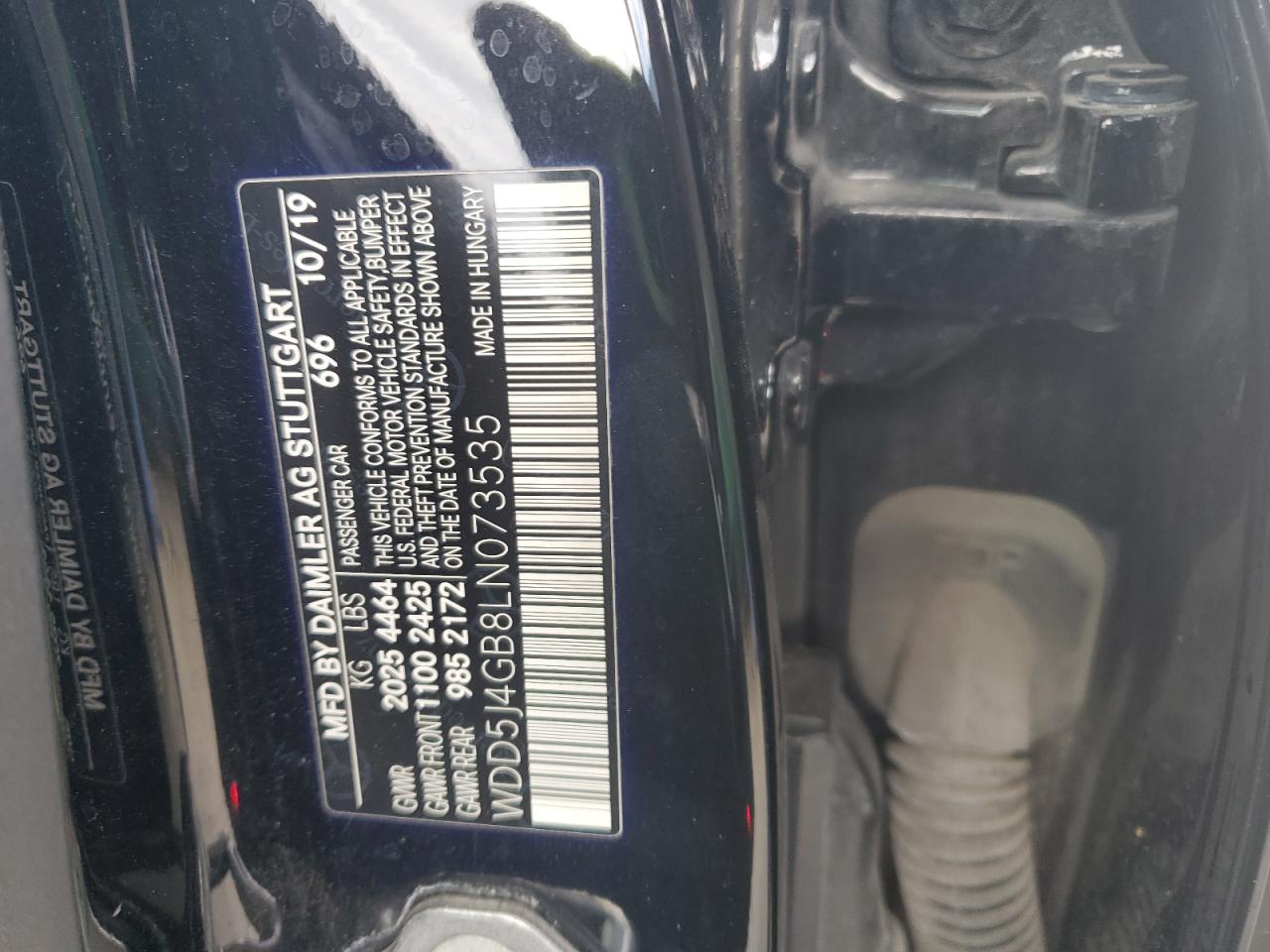 2020 Mercedes-Benz Cla 250 VIN: WDD5J4GB8LN073535 Lot: 70161565