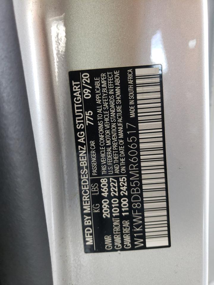 2021 Mercedes-Benz C 300 VIN: W1KWF8DB5MR606517 Lot: 68959955