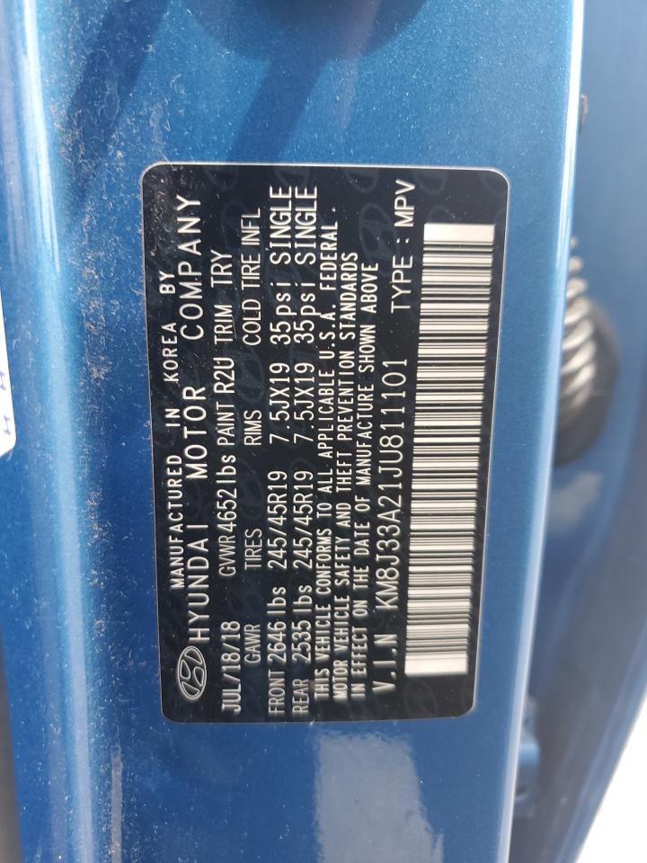 2018 Hyundai Tucson Value VIN: KM8J33A21JU811101 Lot: 68901135