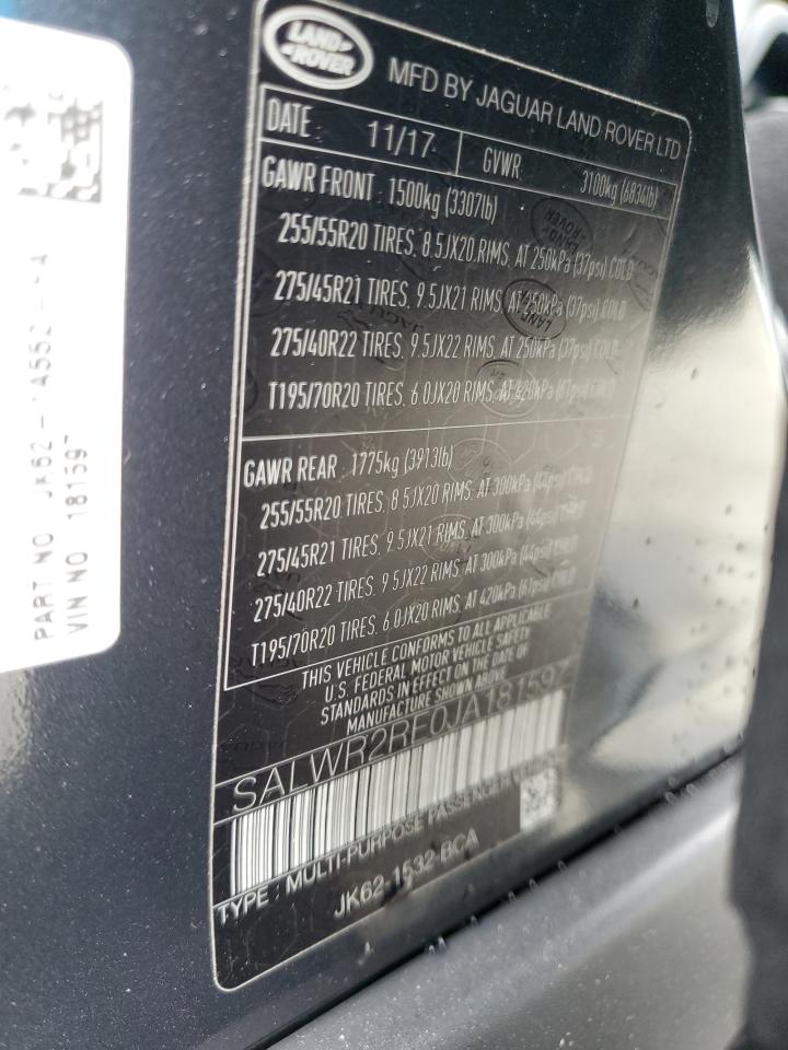 2018 Land Rover Range Rover Sport Supercharged Dynamic VIN: SALWR2RE0JA181597 Lot: 69276525