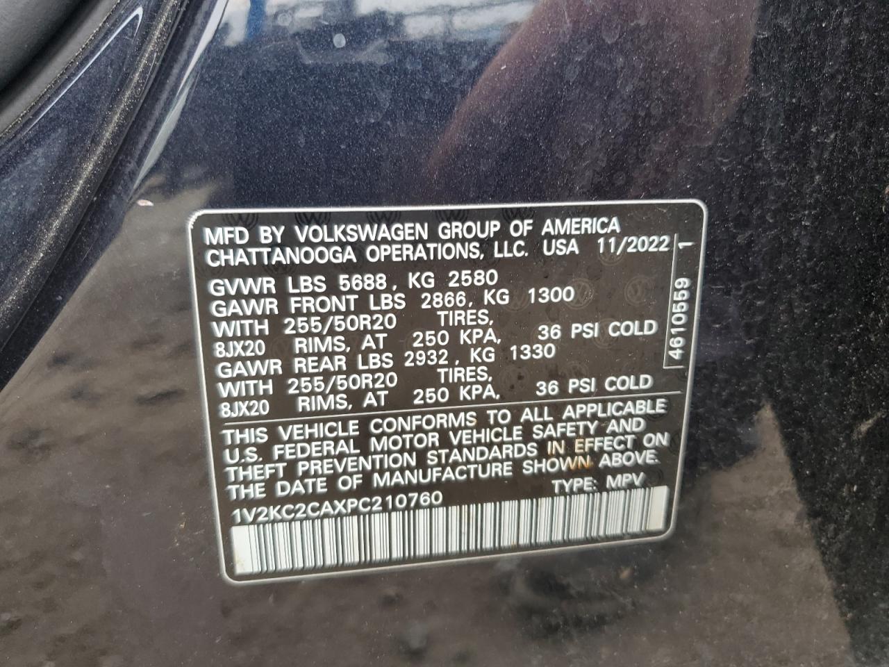 2023 Volkswagen Atlas Cross Sport Se VIN: 1V2KC2CAXPC210760 Lot: 67172085