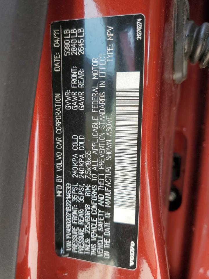 2011 Volvo Xc60 T6 VIN: YV4902DZ1B2214639 Lot: 68087315