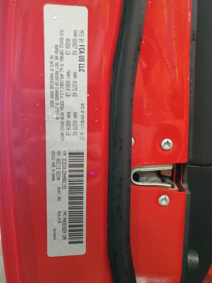 2017 Dodge Charger Sxt VIN: 2C3CDXJG9HH661155 Lot: 70259075