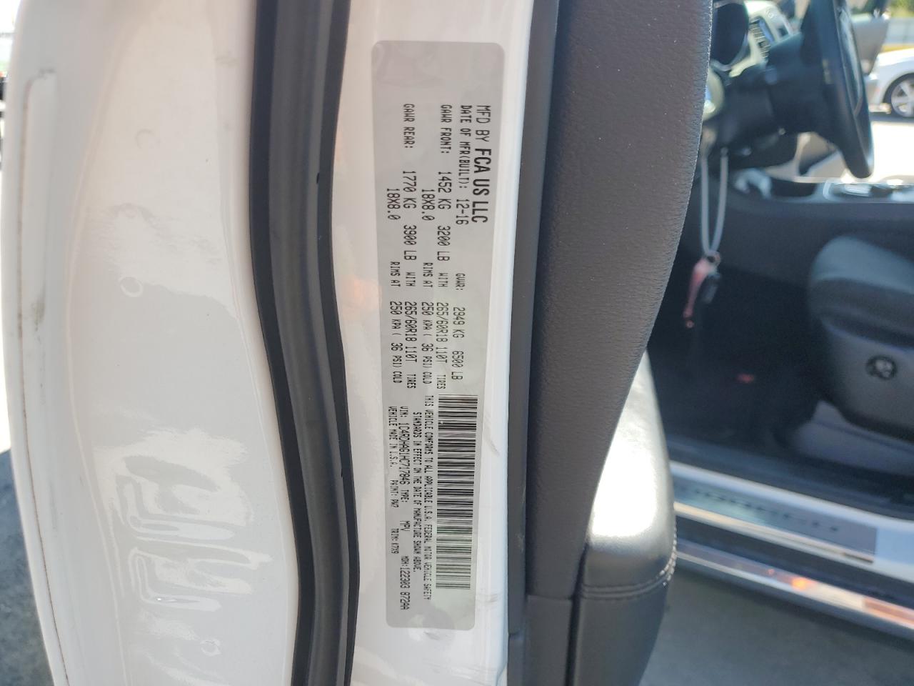 2017 Dodge Durango Sxt VIN: 1C4RDHAG1HC717846 Lot: 68386815