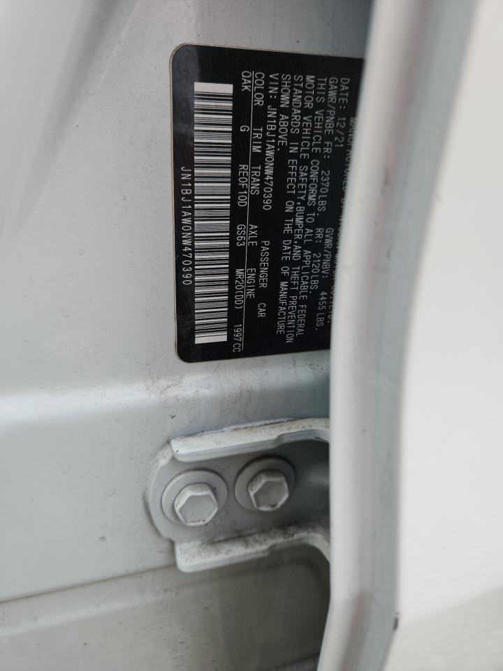2022 Nissan Rogue Sport S VIN: JN1BJ1AW0NW470390 Lot: 70371475
