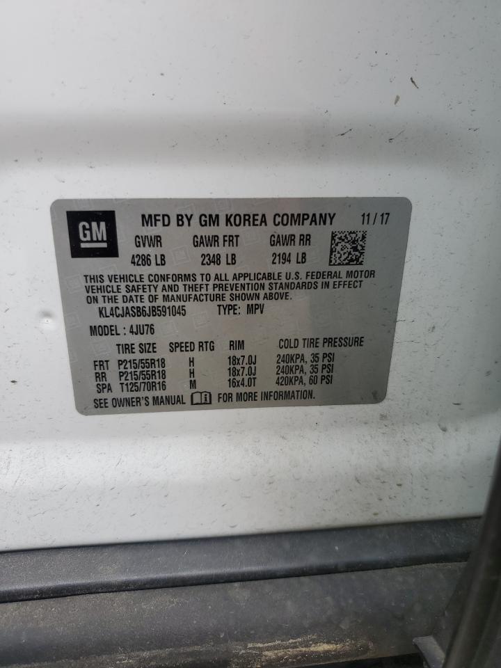 2018 Buick Encore Preferred VIN: KL4CJASB6JB591045 Lot: 67678115