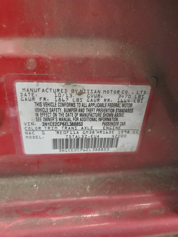 2014 Nissan Versa Note S VIN: 3N1CE2CP6EL388853 Lot: 69727305