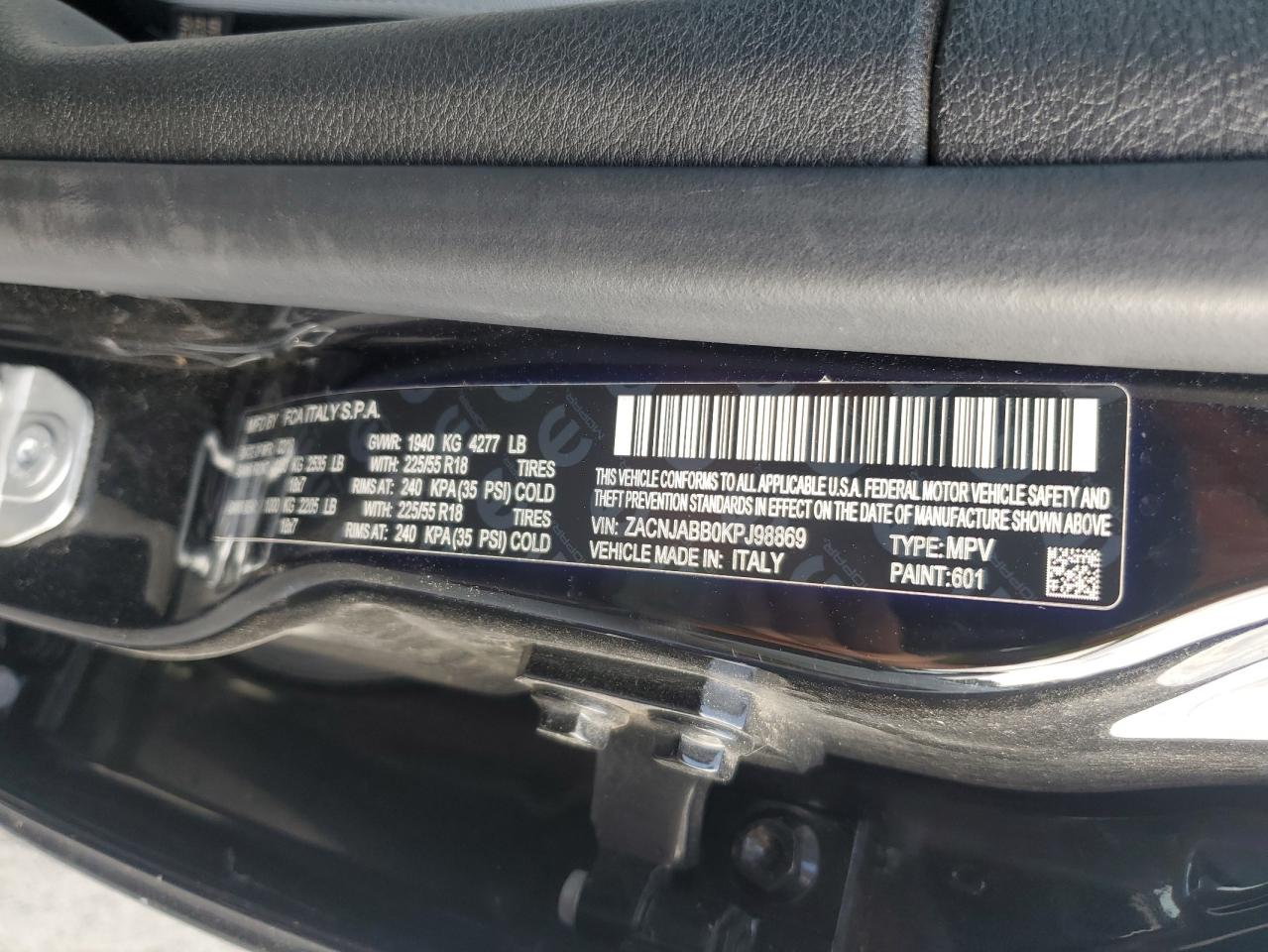 2019 Jeep Renegade Latitude VIN: ZACNJABB0KPJ98869 Lot: 69969635