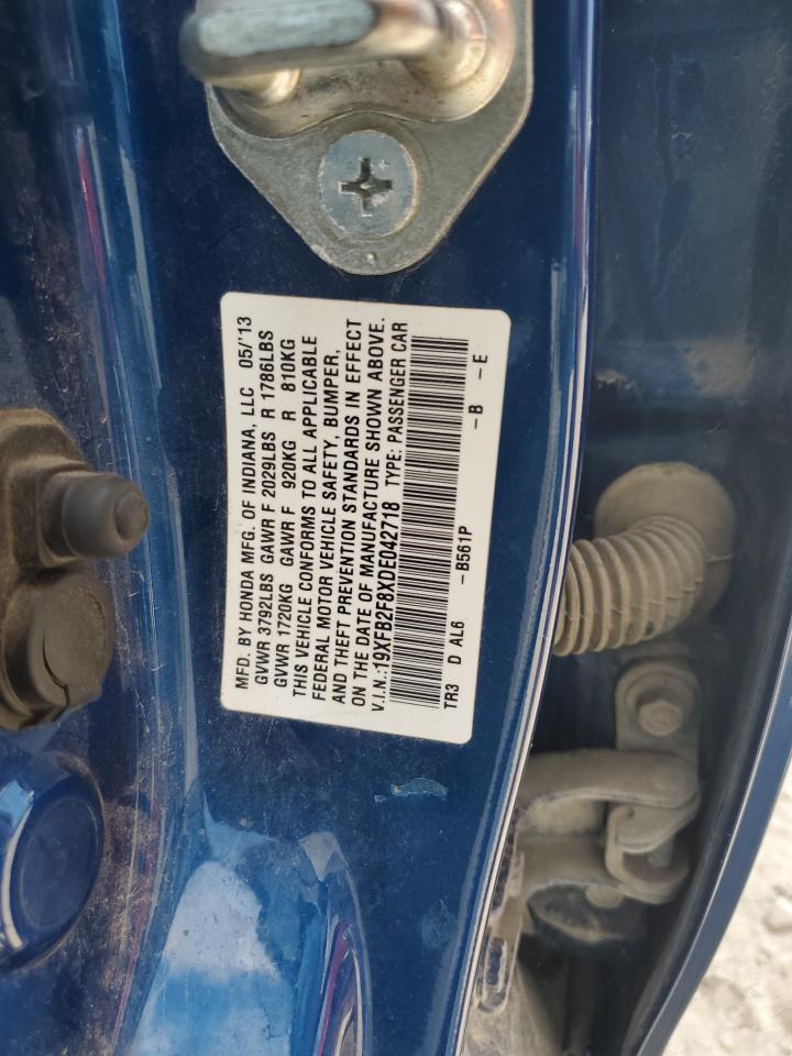 2013 Honda Civic Ex VIN: 19XFB2F8XDE042718 Lot: 68546845