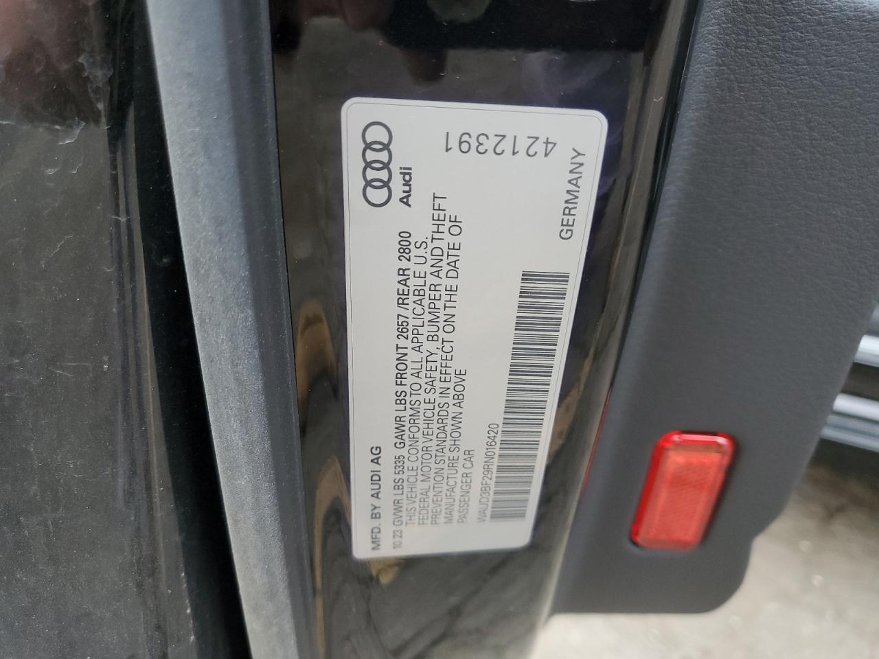 2024 Audi A6 Premium VIN: WAUD3BF29RN016420 Lot: 68318815