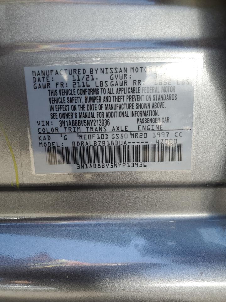 2022 Nissan Sentra S VIN: 3N1AB8BV5NY213936 Lot: 68768335