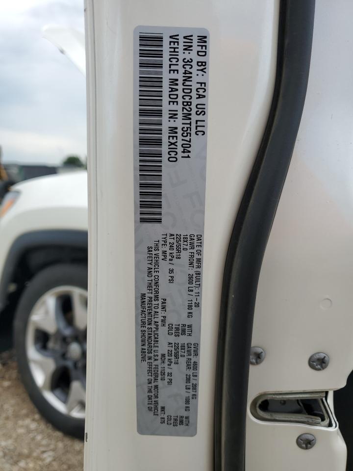 2021 Jeep Compass Limited VIN: 3C4NJDCB2MT557041 Lot: 68011805