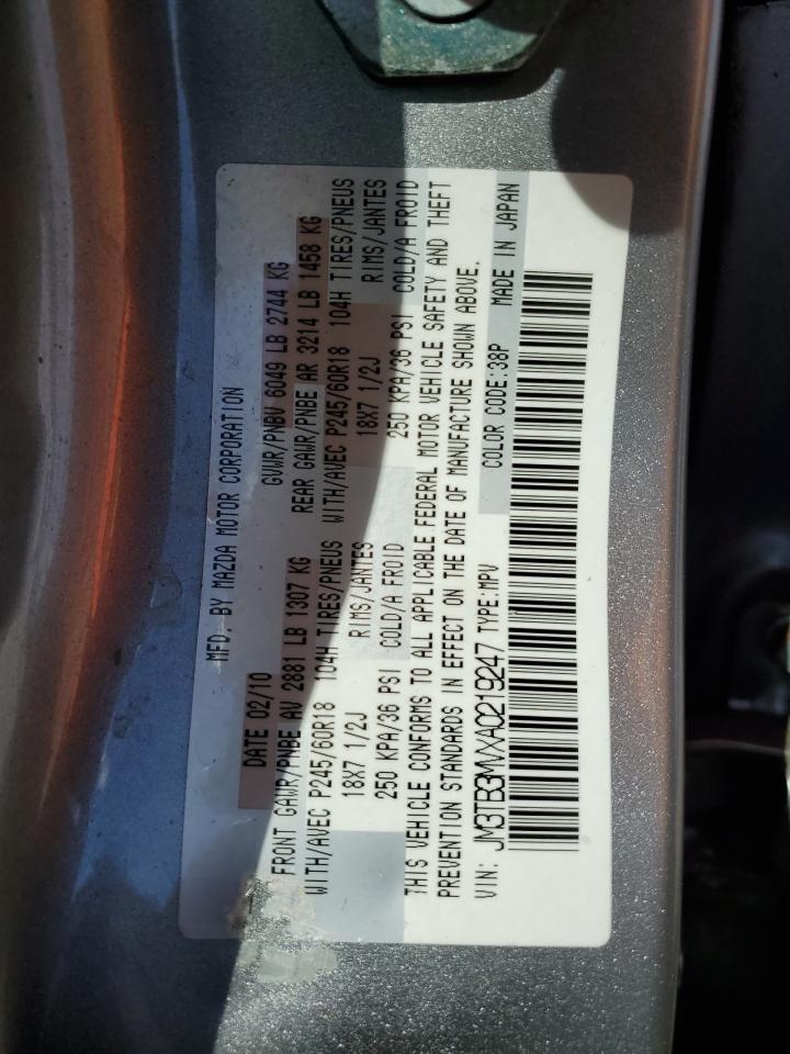 2010 Mazda Cx-9 VIN: JM3TB3MVXA0219247 Lot: 70622285