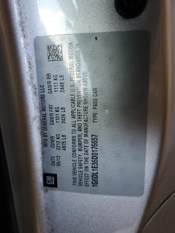 2013 Cadillac Cts Performance Collection VIN: 1G6DL1E36D0176657 Lot: 68398845