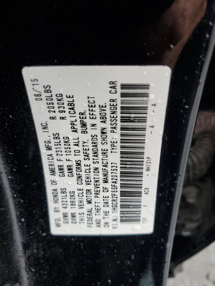 2015 Honda Accord Sport VIN: 1HGCR2F55FA207537 Lot: 68436575
