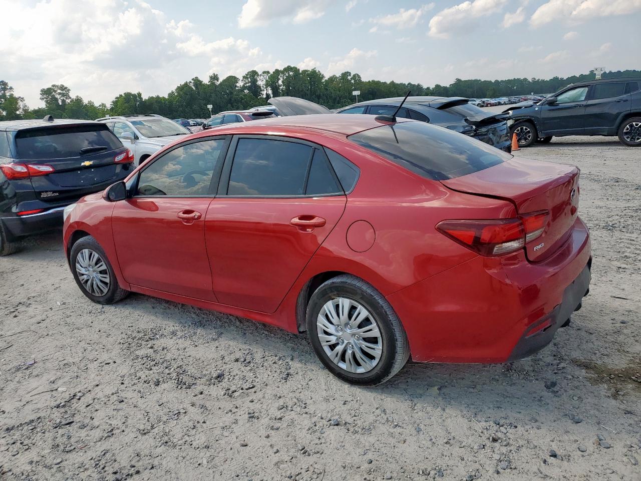 2019 Kia Rio S red null gas 3KPA24AB4KE166912 photo #3