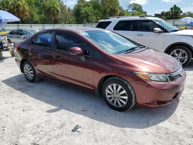 Sedans HONDA CIVIC 2012 Burgundy