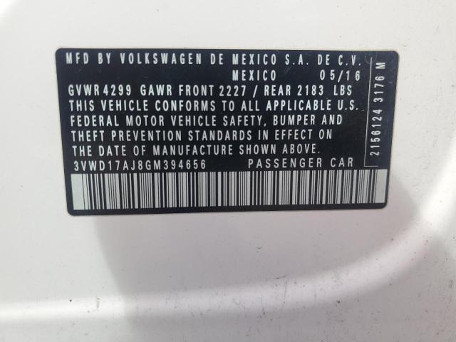 2016 VOLKSWAGEN JETTA SPORT