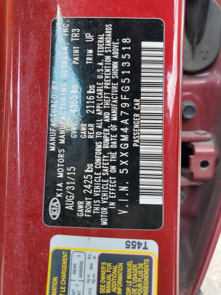 2015 Kia Optima Lx VIN: 5XXGM4A79FG513518 Lot: 69265295