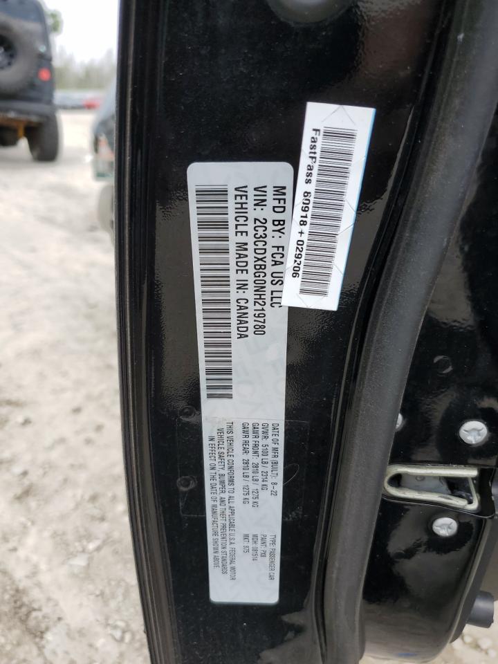 2022 Dodge Charger Sxt VIN: 2C3CDXBG0NH219780 Lot: 67407655