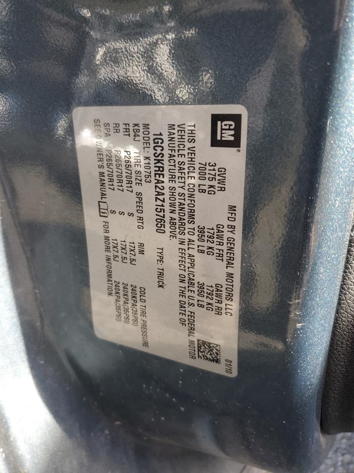 2010 Chevrolet Silverado K1500 Ls VIN: 1GCSKREA2AZ157650 Lot: 69467295